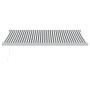 Toldo retráctil aluminio y tela gris antracita y blanco 4x3 m by , Awnings - Ref: Foro24-3216125, Price: 908,61 €, Discount: %