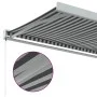 Toldo retráctil aluminio y tela gris antracita y blanco 4x3 m de , Toldos - Ref: Foro24-3216125, Precio: 928,30 €, Descuento: %