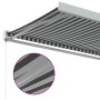 Toldo retráctil aluminio y tela gris antracita y blanco 4x3 m by , Awnings - Ref: Foro24-3216125, Price: 908,61 €, Discount: %