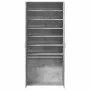 Mueble zapatero contrachapada gris hormigón 80x39x178 cm by , Shoe racks and shoe organizers - Ref: Foro24-3276675, Price: 18...