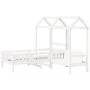 Bett- und Bankset mit weißem Kiefernholzdach 100x200 cm. von , Betten und Lattenroste - Ref: Foro24-3282172, Preis: 333,83 €,...