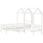 Bett- und Bankset mit weißem Kiefernholzdach 100x200 cm. von , Betten und Lattenroste - Ref: Foro24-3282172, Preis: 338,26 €,...