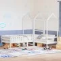 Bett- und Bankset mit weißem Kiefernholzdach 100x200 cm. von , Betten und Lattenroste - Ref: Foro24-3282172, Preis: 333,83 €,...
