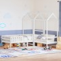 Bett- und Bankset mit weißem Kiefernholzdach 100x200 cm. von , Betten und Lattenroste - Ref: Foro24-3282172, Preis: 338,26 €,...