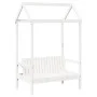 Set de cama y banco con techo madera de pino blanco 100x200 cm de , Camas y somieres - Ref: Foro24-3282172, Precio: 333,80 €,...