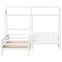 Bett- und Bankset mit weißem Kiefernholzdach 100x200 cm. von , Betten und Lattenroste - Ref: Foro24-3282172, Preis: 333,83 €,...