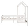 Bett- und Bankset mit weißem Kiefernholzdach 100x200 cm. von , Betten und Lattenroste - Ref: Foro24-3282172, Preis: 338,26 €,...