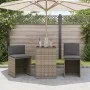 Sillas y mesita de jardín con cojines 3 piezas ratán PE gris de , Conjuntos de jardín - Ref: Foro24-4003871, Precio: 195,90 €...
