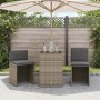 Sillas y mesita de jardín con cojines 3 piezas ratán PE gris von , Gartensets - Ref: Foro24-4003871, Preis: 195,64 €, Rabatt: %