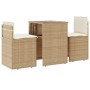 Sillas y mesita de jardín 3 piezas ratán sintético cojín beige von , Gartensets - Ref: Foro24-4003873, Preis: 195,50 €, Rabat...
