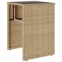 Sillas y mesita de jardín 3 piezas ratán sintético cojín beige de , Conjuntos de jardín - Ref: Foro24-4003873, Precio: 195,75...