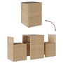 Sillas y mesita de jardín 3 piezas ratán sintético cojín beige de , Conjuntos de jardín - Ref: Foro24-4003873, Precio: 195,43 €