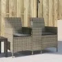 Sofá de jardín 2 plazas con mesa y cojines ratán PE gris by , Outdoor sofas - Ref: Foro24-4003886, Price: 141,64 €, Discount: %