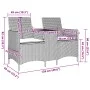 Sofá de jardín 2 plazas con mesa y cojines ratán PE gris by , Outdoor sofas - Ref: Foro24-4003886, Price: 141,64 €, Discount: %