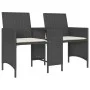 Zweiplätziges Gartensofa mit Tisch und Hockern aus schwarzem PE-Rattan. von , Outdoor-Sofas - Ref: Foro24-4003890, Preis: 184...