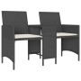 Zweiplätziges Gartensofa mit Tisch und Hockern aus schwarzem PE-Rattan. von , Outdoor-Sofas - Ref: Foro24-4003890, Preis: 187...