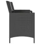 Zweiplätziges Gartensofa mit Tisch und Hockern aus schwarzem PE-Rattan. von , Outdoor-Sofas - Ref: Foro24-4003890, Preis: 184...