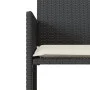 Zweiplätziges Gartensofa mit Tisch und Hockern aus schwarzem PE-Rattan. von , Outdoor-Sofas - Ref: Foro24-4003890, Preis: 184...