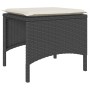 Sofá de jardín 2 plazas con mesa y taburetes ratán PE negro by , Outdoor sofas - Ref: Foro24-4003890, Price: 187,49 €, Discou...