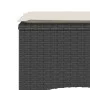 Zweiplätziges Gartensofa mit Tisch und Hockern aus schwarzem PE-Rattan. von , Outdoor-Sofas - Ref: Foro24-4003890, Preis: 184...