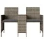 Sofá de jardín 2 plazas con mesa y taburetes ratán PE gris by , Outdoor sofas - Ref: Foro24-4003892, Price: 190,56 €, Discoun...