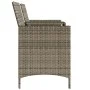 Zweier-Gartensofa mit Tisch und Hockern aus grauem PE-Rattan von , Outdoor-Sofas - Ref: Foro24-4003892, Preis: 193,88 €, Raba...