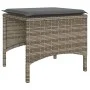 Sofá de jardín 2 plazas con mesa y taburetes ratán PE gris by , Outdoor sofas - Ref: Foro24-4003892, Price: 190,56 €, Discoun...