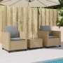 Gartenmöbel-Set 3-teilig aus synthetischem Rattan mit beigen Kissen von , Gartensets - Ref: Foro24-4003899, Preis: 237,03 €, ...