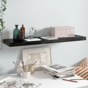 Glossy gray MDF floating wall shelf 90x23.5x3.8 cm by vidaXL, Shelves and shelves - Ref: Foro24-323775, Price: 30,69 €, Disco...