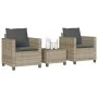 Gartenmöbel-Set 3-teilig aus synthetischem Rattan mit grauen Kissen von , Gartensets - Ref: Foro24-4003901, Preis: 239,05 €, ...