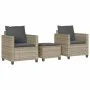 Gartenmöbel-Set 3-teilig aus synthetischem Rattan mit grauen Kissen von , Gartensets - Ref: Foro24-4003901, Preis: 239,05 €, ...