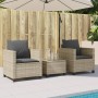 Gartenmöbel-Set 3-teilig aus synthetischem Rattan mit grauen Kissen von , Gartensets - Ref: Foro24-4003901, Preis: 238,76 €, ...