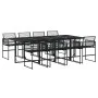 9-teiliges Gartensitzgruppen-Set aus schwarzem Kunststoff-Rattan von , Gartensets - Ref: Foro24-3295050, Preis: 655,60 €, Rab...