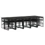 Set comedor de jardín con cojines 15 pzas ratán sintético negro by , Garden sets - Ref: Foro24-3295031, Price: 1,00 €, Discou...