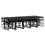 Set comedor de jardín con cojines 15 pzas ratán sintético negro de , Conjuntos de jardín - Ref: Foro24-3295031, Precio: 896,07 €