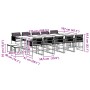 Set comedor de jardín con cojines 15 pzas ratán sintético negro de , Conjuntos de jardín - Ref: Foro24-3295031, Precio: 896,07 €
