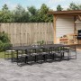 Garten-Essgruppe mit 13-teiligen Kissen aus schwarzem Kunststoff-Rattan. von , Gartensets - Ref: Foro24-3295027, Preis: 949,9...
