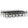 Set comedor de jardín con cojines 13 pzas ratán sintético negro by , Garden sets - Ref: Foro24-3295027, Price: 949,95 €, Disc...