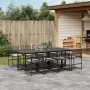 Garten-Essgruppe 9-teilig mit schwarzen Polstern aus synthetischem Rattan von , Gartensets - Ref: Foro24-3295025, Preis: 868,...
