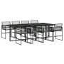 Garten-Essgruppe 9-teilig mit schwarzen Polstern aus synthetischem Rattan von , Gartensets - Ref: Foro24-3295025, Preis: 868,...