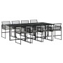 Set de comedor de jardín 9 pzas y cojines ratán sintético negro by , Garden sets - Ref: Foro24-3295025, Price: 618,24 €, Disc...