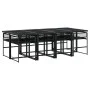 Garten-Essgruppe 9-teilig mit schwarzen Polstern aus synthetischem Rattan von , Gartensets - Ref: Foro24-3295025, Preis: 868,...
