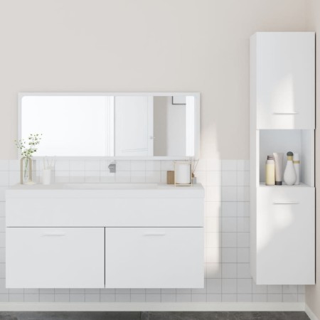 3-teiliges Badezimmermöbelset aus weißem Sperrholz von , Badezimmermöbel - Ref: Foro24-3308526, Preis: 128,49 €, Rabatt: %