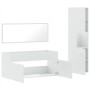 3-teiliges Badezimmermöbelset aus weißem Sperrholz von , Badezimmermöbel - Ref: Foro24-3308526, Preis: 128,49 €, Rabatt: %