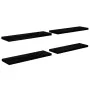 Floating wall shelves 4 pcs glossy black MDF 120x23.5x3.8 cm by vidaXL, Shelves and shelves - Ref: Foro24-323780, Price: 91,7...
