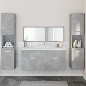 Badezimmermöbel-Set 4-teilig aus grauem Beton-Sperrholz von , Badezimmermöbel - Ref: Foro24-3308539, Preis: 225,25 €, Rabatt: %