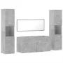 Badezimmermöbel-Set 4-teilig aus grauem Beton-Sperrholz von , Badezimmermöbel - Ref: Foro24-3308539, Preis: 221,72 €, Rabatt: %