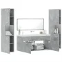 Badezimmermöbel-Set 4-teilig aus grauem Beton-Sperrholz von , Badezimmermöbel - Ref: Foro24-3308539, Preis: 221,72 €, Rabatt: %