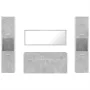 Badezimmermöbel-Set 4-teilig aus grauem Beton-Sperrholz von , Badezimmermöbel - Ref: Foro24-3308539, Preis: 221,72 €, Rabatt: %