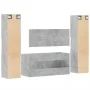 Badezimmermöbel-Set 4-teilig aus grauem Beton-Sperrholz von , Badezimmermöbel - Ref: Foro24-3308539, Preis: 221,72 €, Rabatt: %